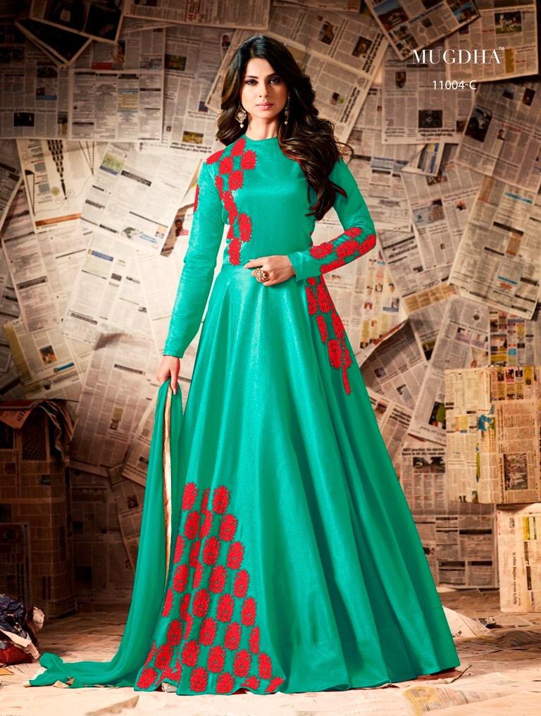 Banarasi Gown In Anarkali With Dupatta (Stitched Gown)